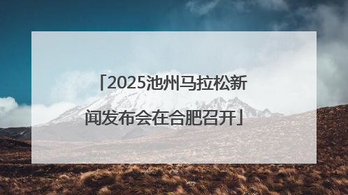2025池州马拉松新闻发布会在合肥召开