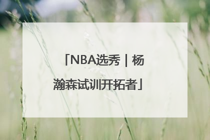 NBA选秀｜杨瀚森试训开拓者