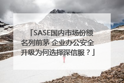 SASE国内市场份额名列前茅 企业办公安全升级为何选择深信服？
